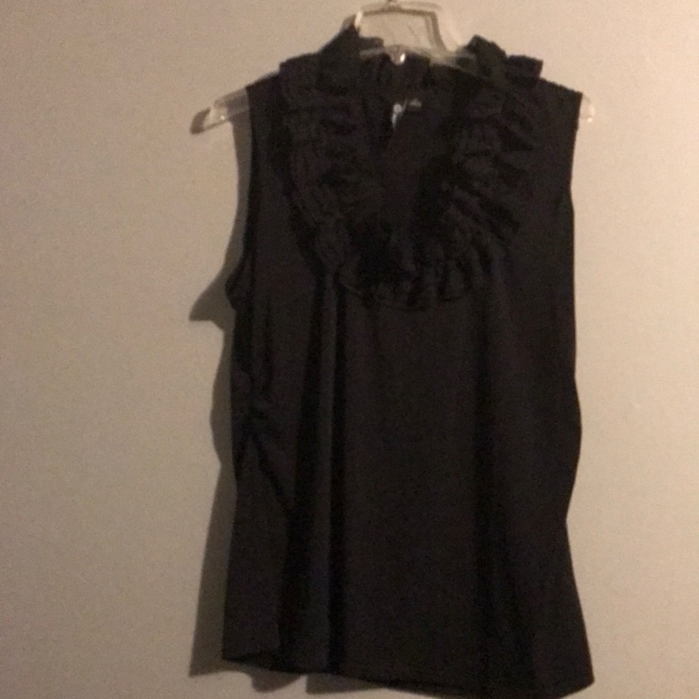 Milano black ruffle top